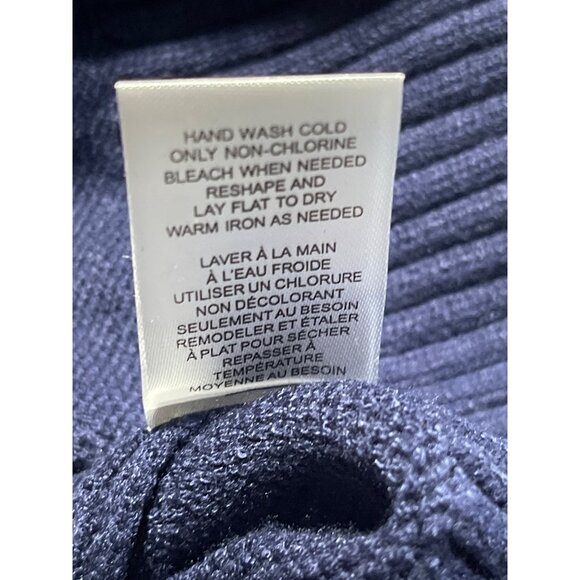 Truth By Republic Sweater Womens  XS  Viscose Blend Striped Navy Blue White - Picture 6 of 6